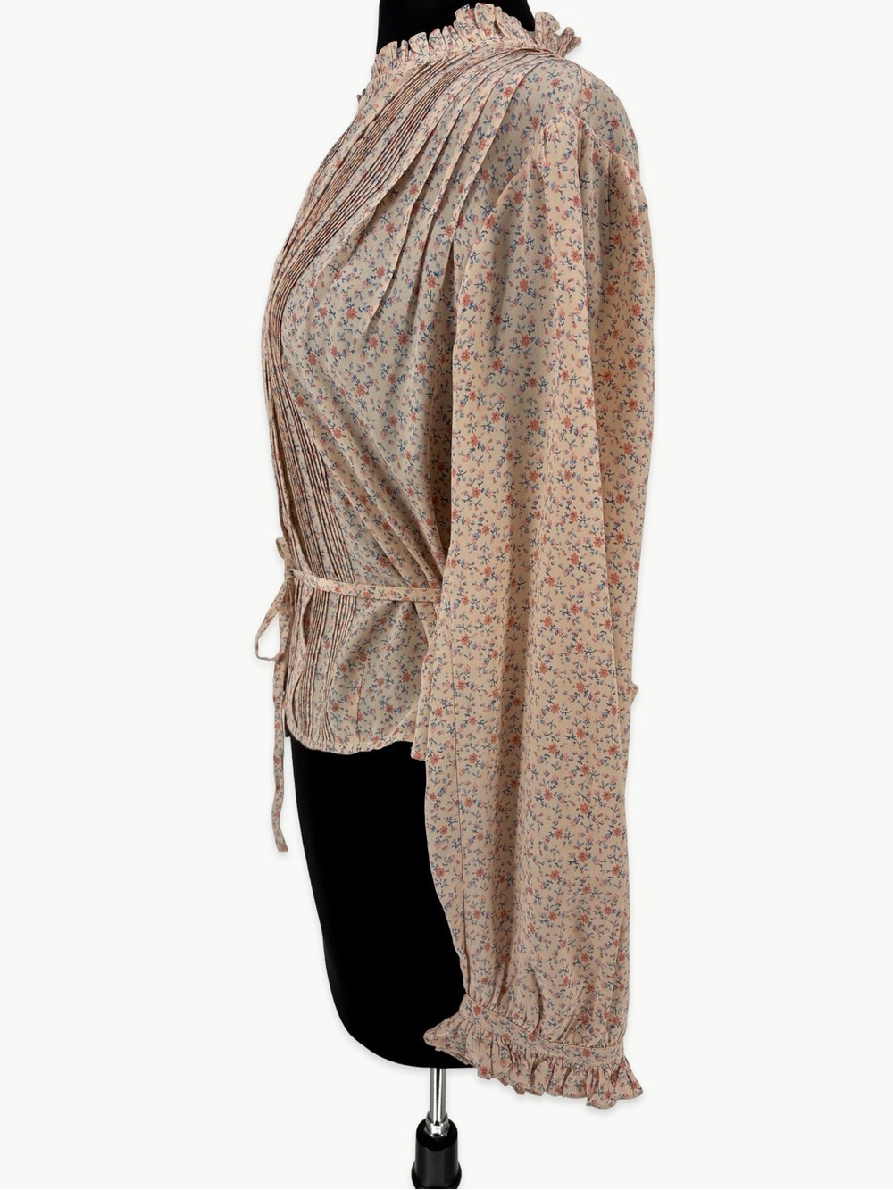 DÔEN Cézanne Silk Blouse Size Small in Peach Martha’s Garden Floral Rare NWT - Picture 8 of 14